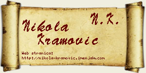 Nikola Kramović vizit kartica